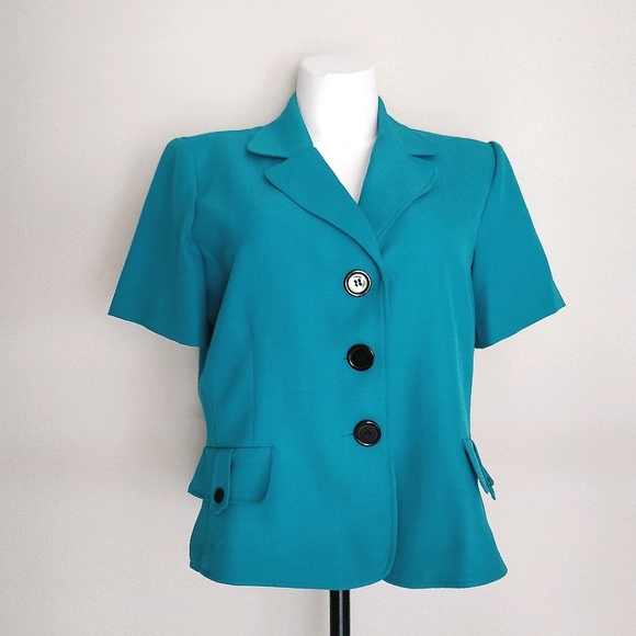 Studio I Jackets & Blazers - Vintage Turquoise Summer Jacket